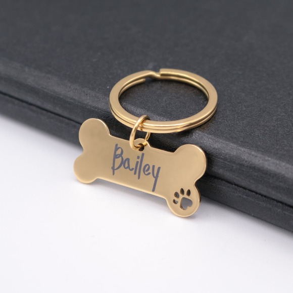 Personalized Bone Pet Tag,Engraved Pet's Name Tag and QR Code Powered By PingTag - Picture 9 of 11